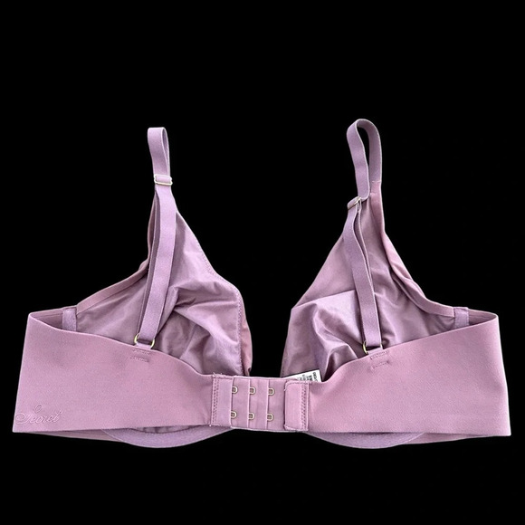 Victoria’s Secret Incredible 36C Purple Unlined Plunge Bra Underwire Knit 36 C - Picture 2 of 5